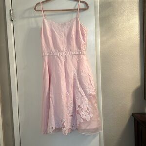 Light pink linen and organza dress
